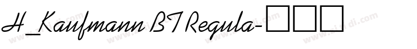 H_Kaufmann BT Regula字体转换